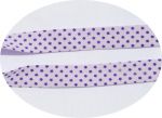 Lamówka bawełniana zaprasowana 18mm -Lawendowa we fioletowe gwiazdki